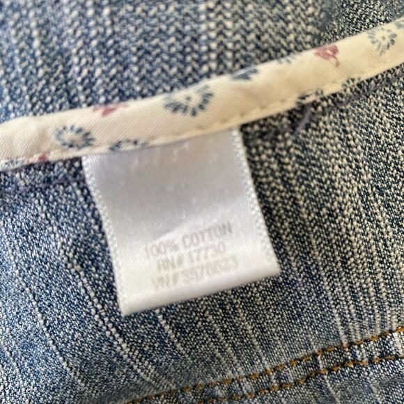Mossimo Blue Woman's Denim Button Jean Stylish Jacket Small - Picture 6 of 6